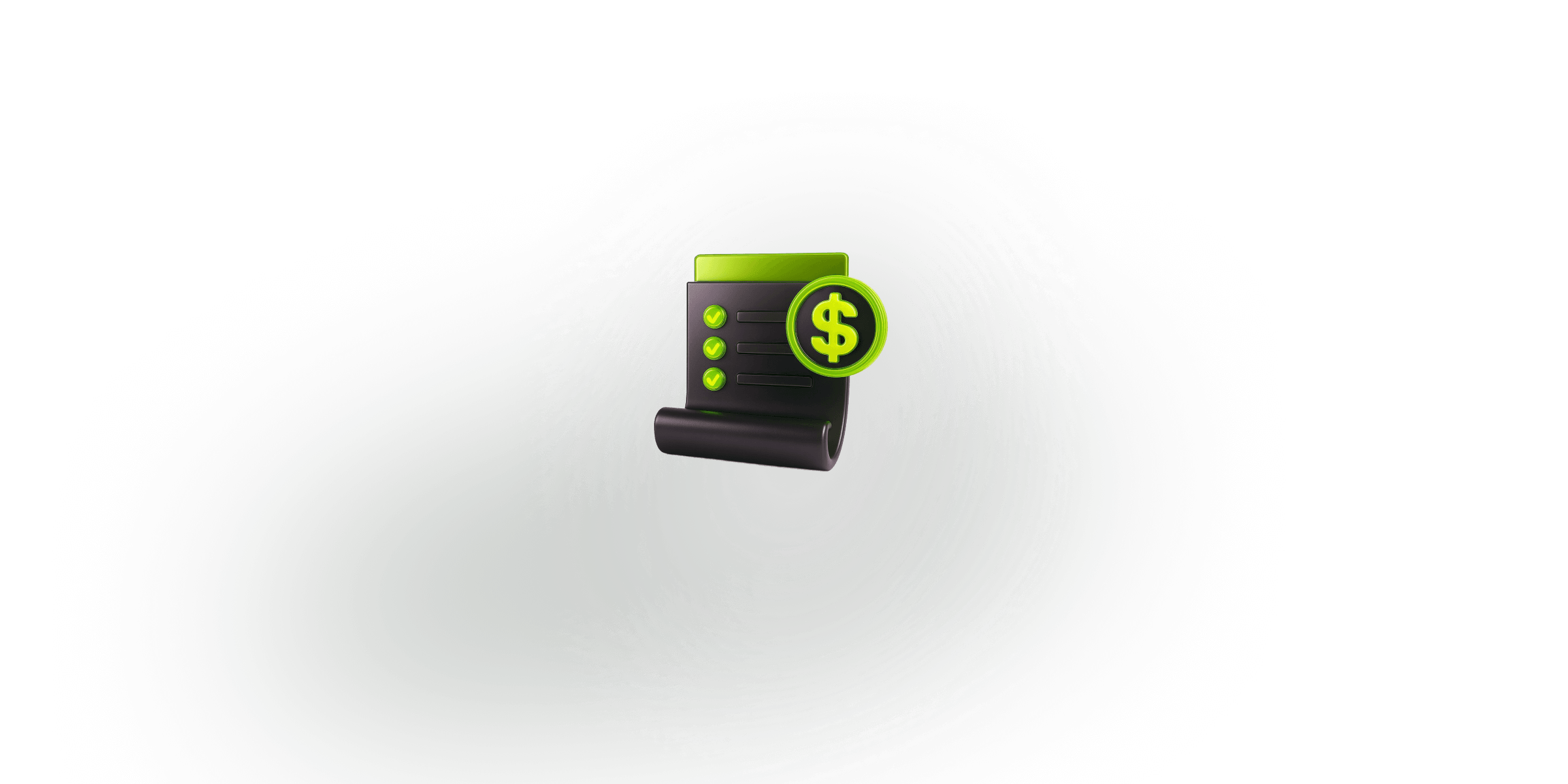 Checklist with green dollar sign symbol